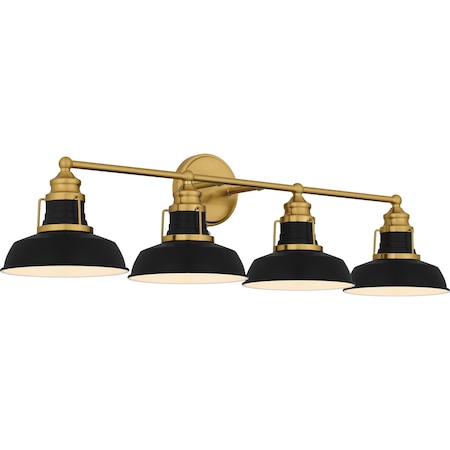 Quoizel Huxley Bath 4 Lights Aged Brass HUX8634AB